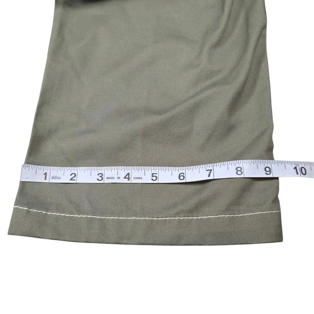 True Religion Mens Olive Green Cargo Pants Contrast Stitch Horseshoe Size 36 NWT